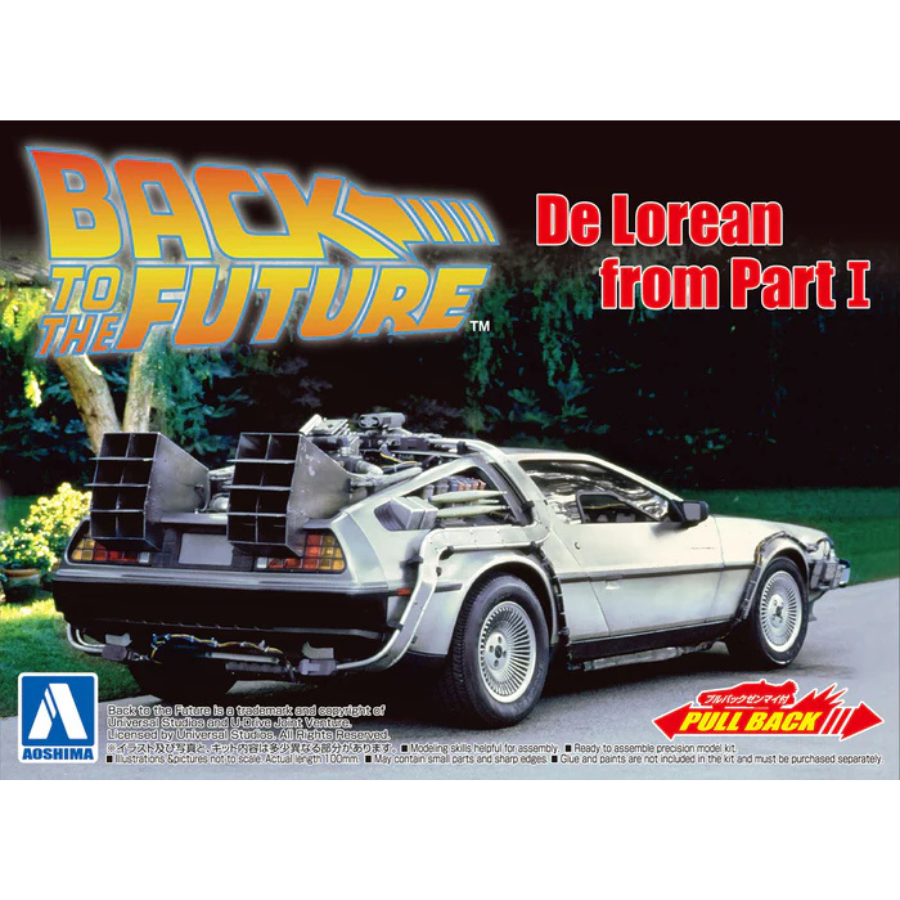 Aoshima Back To The Future 1/43 Pullback DELOREAN from PART I