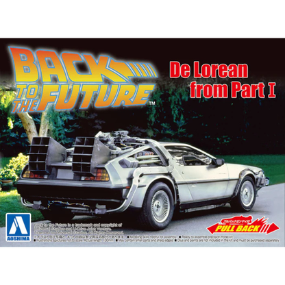 Aoshima Back To The Future 1/43 Pullback DELOREAN from PART I
