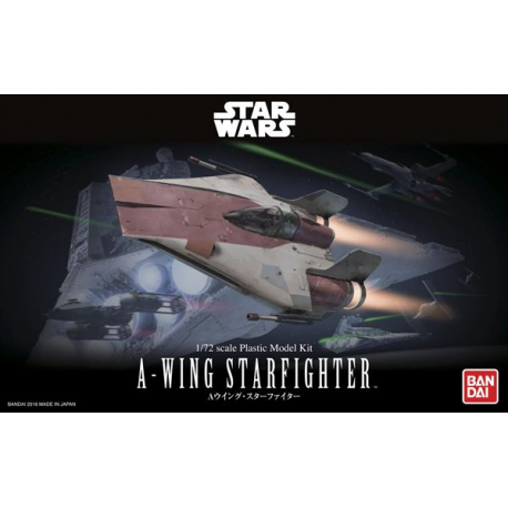 STAR WARS 1/72 A-Wing Starfighter Bandai Model Kit