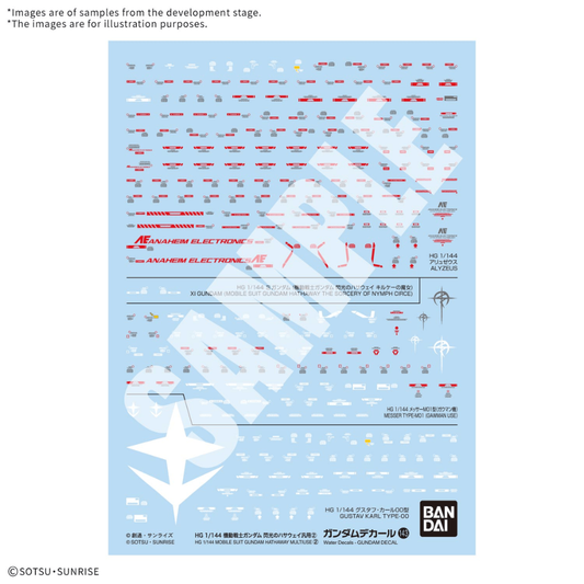 Gundam Decal Bandai GD 143 Mobile Suit Gundam Hathaway Multiuse ②