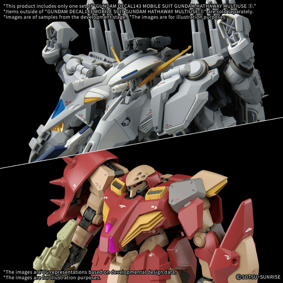 Gundam Decal Bandai GD 143 Mobile Suit Gundam Hathaway Multiuse ②