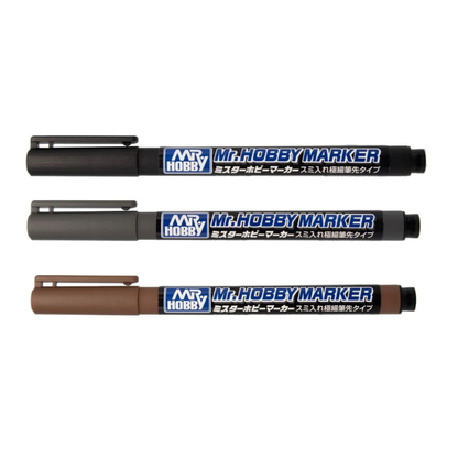 GSI Creos Mr. Hobby Marker Super Fine Tip Brush Pen (3 COLOURS) CM101～CM102～CM103