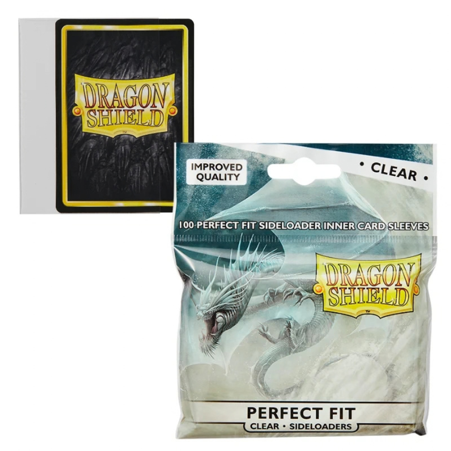 Dragon Shield Sleeves Perfect Fit Side loader Clear 100 inner sleeves ARCANE TINMEN