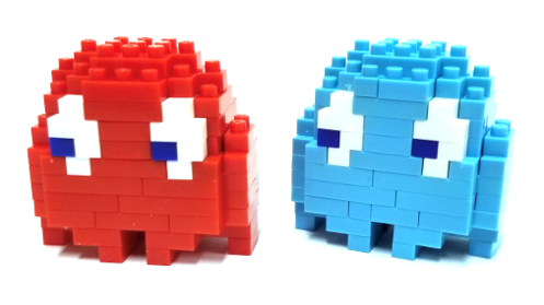 Pac-Man Nanoblock Character Collection Series Blinky & Inky