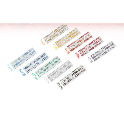 DSPIAE Pre-Cut Self Adhesive Sandpaper 10pc (Grit: #180 #280 #400 #600 #1000 #1200 #1500 #2000 #2500)