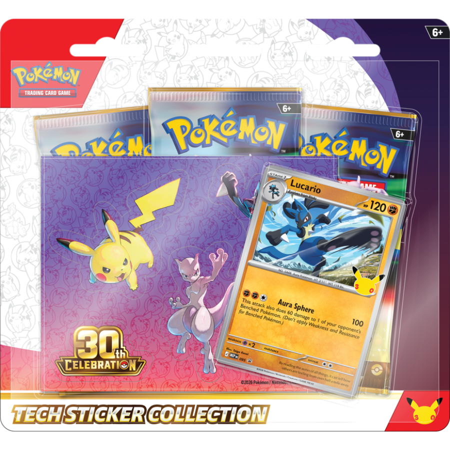 Pokémon TCG: 30th Celebration Tech Sticker Collection (3 Packs)