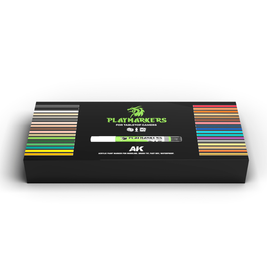 AK Interactive Playmarkers Special Box AK Full Range 34 Playmarkers