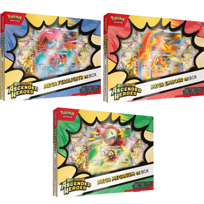 Pokémon TCG: Mega Evolution Ascended Heroes Mega EX Box Meganium / Emboar / Feraligatr (4 Packs)