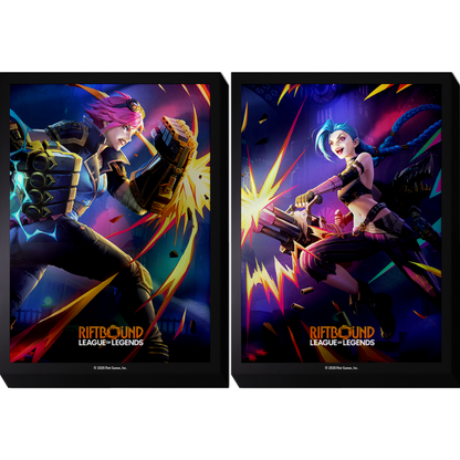 Riftbound League of Legends TCG Vendetta Art Sleeves #1 Vi & Jinx 100CT