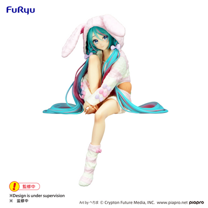Hatsune Miku Noodle Stopper Figure Rabbit Ear Hood Pajama FuRyu