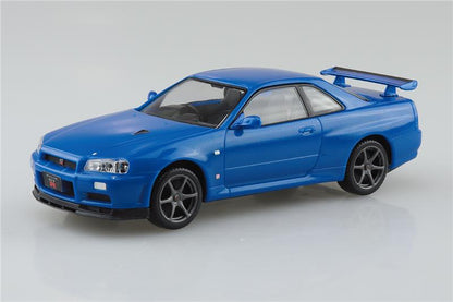 Aoshima 1/32 SNAP KIT #12-BB Nissan R34 Skyline GT-R (Bayside Blue)