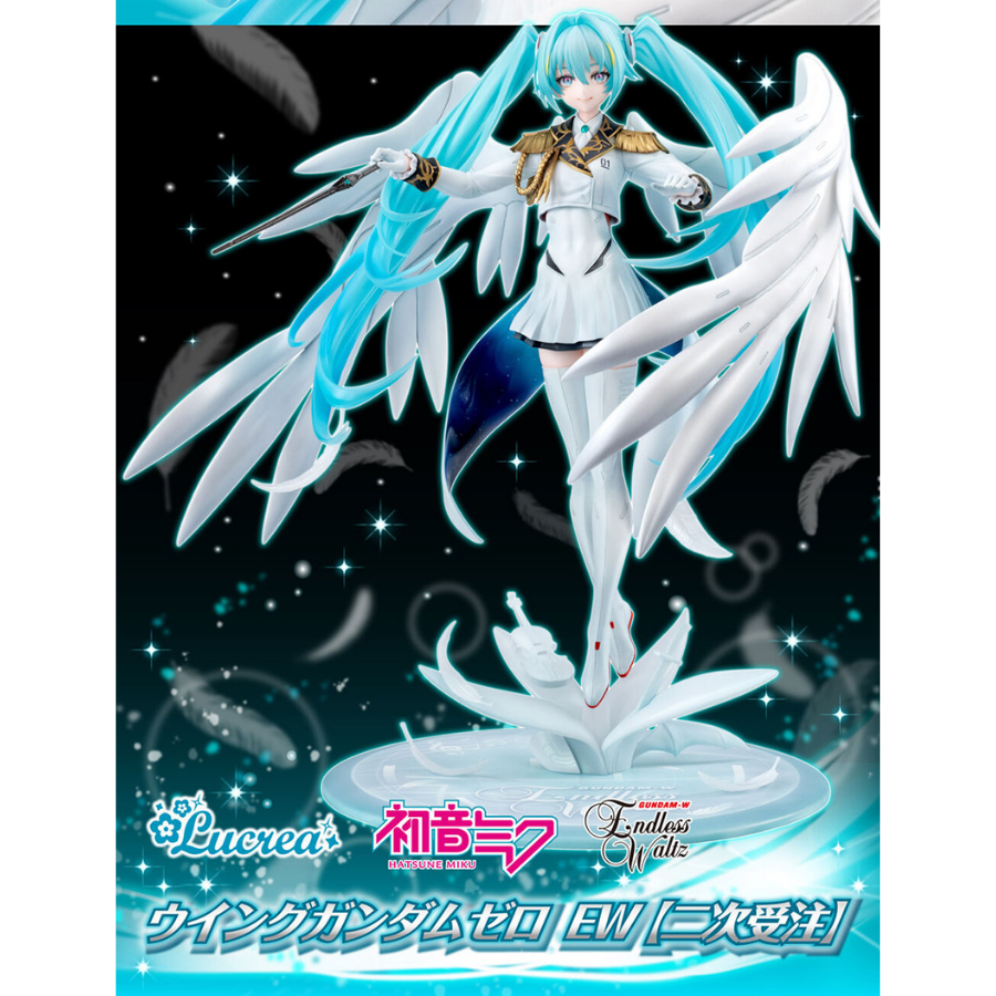 Gundam Mobile Suit 45th Anniversary X Hatsune Miku Lucrea Hatsune Miku X Wing Gundam Zero EW MEGAHOUSE