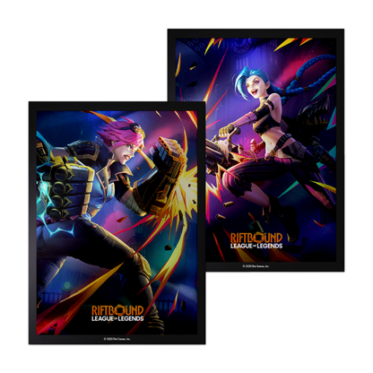 Riftbound League of Legends TCG Vendetta Art Sleeves #1 Vi & Jinx 100CT