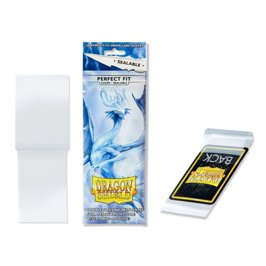 Dragon Shield Sleeves Perfect Fit Sealable Clear 100 Standard Size ARCANE TINMEN