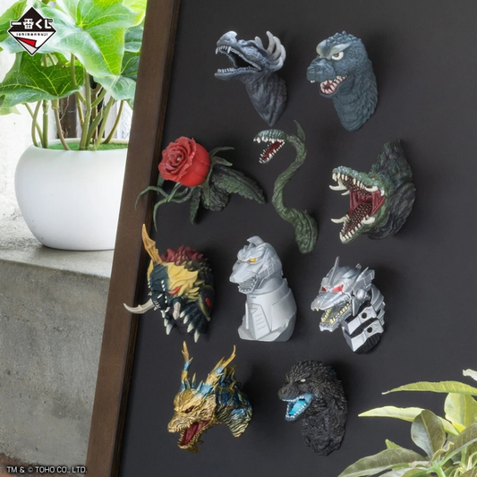 Godzilla 70th Anniversary Zakka Godzilla Monster Head Magnet Ichibansho BANDAI