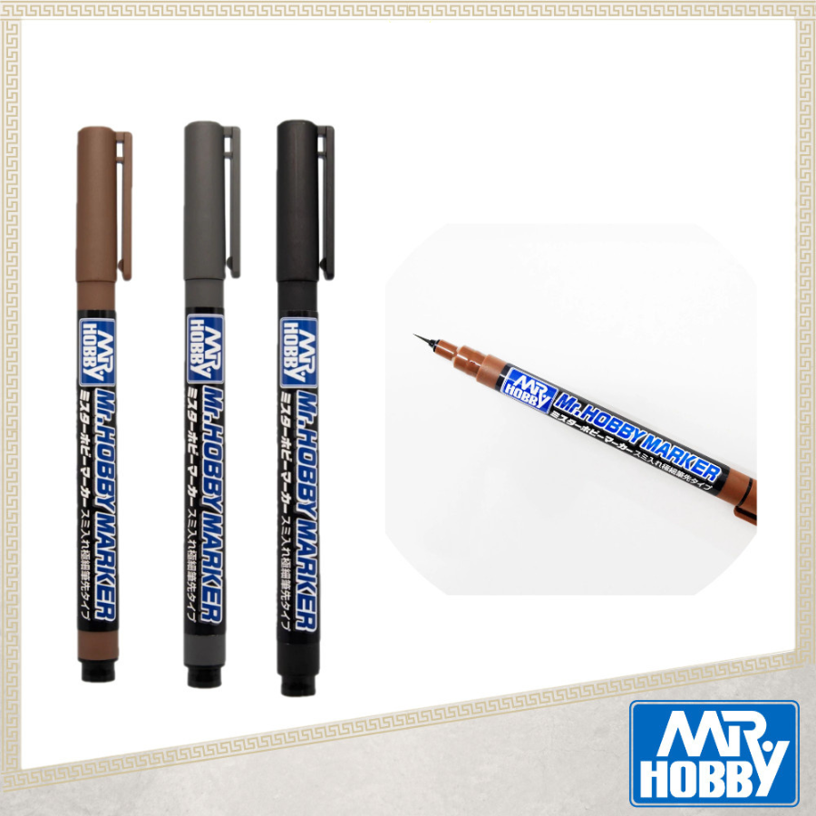 GSI Creos Mr. Hobby Marker Super Fine Tip Brush Pen (3 COLOURS) CM101～CM102～CM103