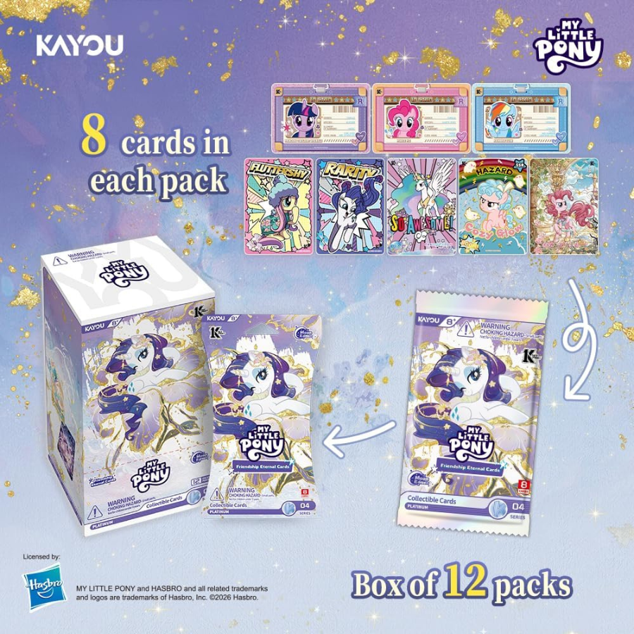 My Little Pony Friendship Eternal Collectible Cards Moon Edition Series 4 Booster Pack Sleeved KAYOU (8 Cards)