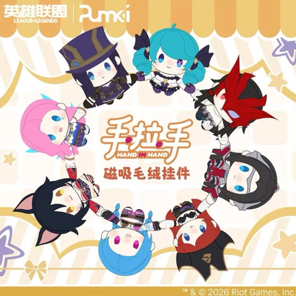 League of Legends Hand in Hand Magnetic Pumki Plush Keychain RIOT GAMES