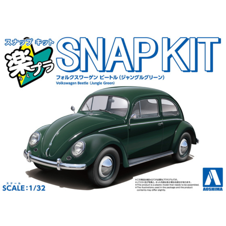 Aoshima 1/32 SNAP KIT #20-JG Volkswagen Beetle (Jungle Green)