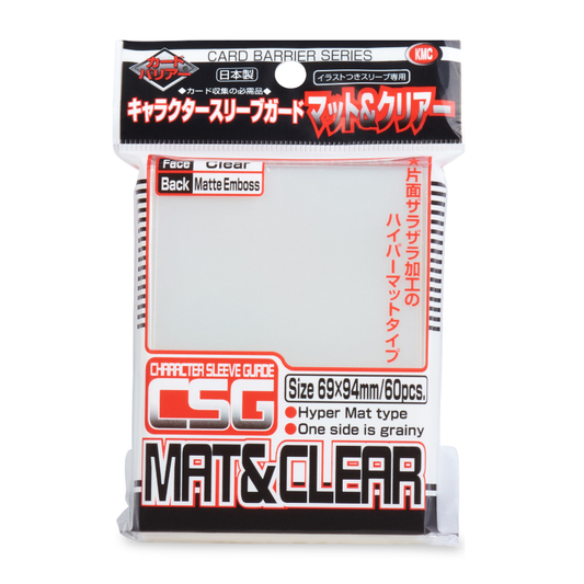 KMC Character Sleeve Guard CLEAR MATTE 60CT Pack 94x64
