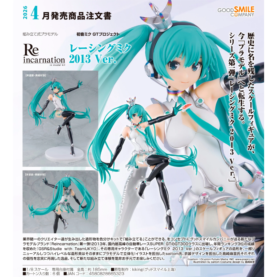 Hatsune Miku Reincarnation Racing Miku: 2013 Ver.GOOD SMILE COMPANY