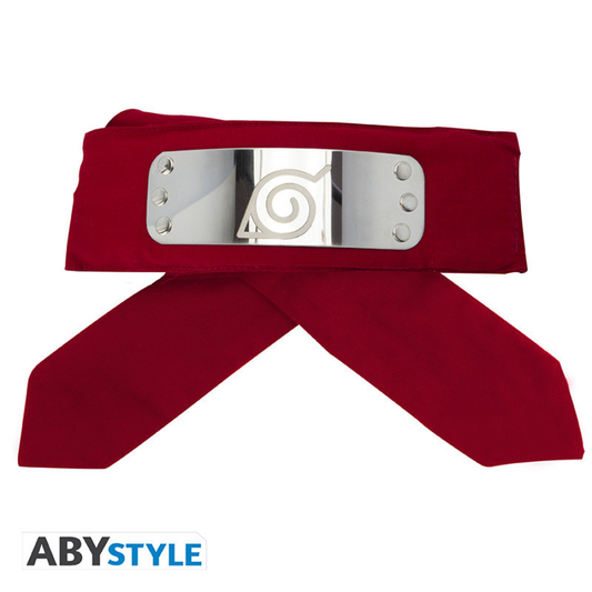 NARUTO SHIPPUDEN Headband Red Konoha Adult size ABYSSE