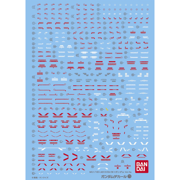 Gundam Decal Bandai GD 075 LM312V04 Victory Gundam "Ver.Ka"