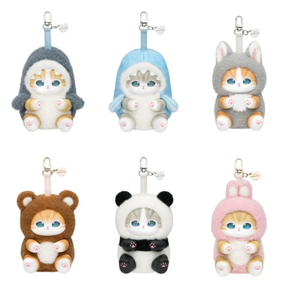 Mofusand Kiramekko Fluffy Kittens Vinyl Plush Keychain