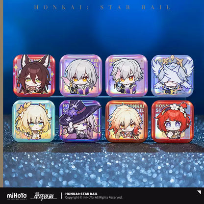 Honkai: Star Rail PomPom's Exhibition Hall Square Series Button Badge Emoji Pin - miHoYo