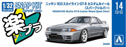 Aoshima 1/32 SNAP KIT #14CU-SS Nissan R32 Skyline GT-R Custom Wheel (Spark Silver)