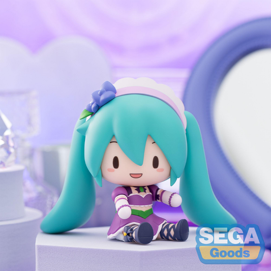 Hatsune Miku fuwa petit Hatsune Miku x Love and Berry Dress Up and Dance! Chibi Figure Sparkly Purple SEGA