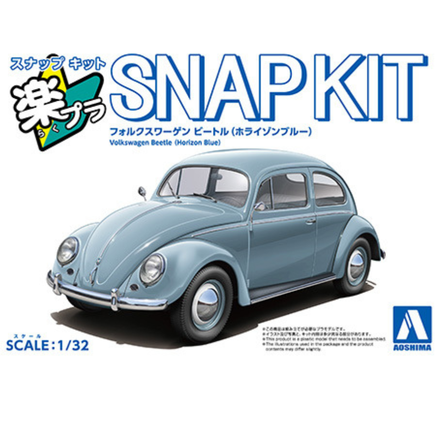 Aoshima 1/32 SNAP KIT #20-HB Volkswagen Beetle (Horizon Blue)