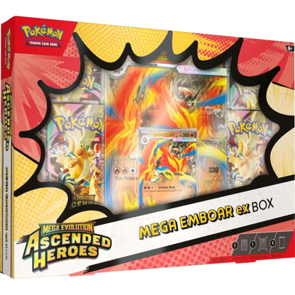 Pokémon TCG: Mega Evolution Ascended Heroes Mega EX Box Meganium / Emboar / Feraligatr (4 Packs)
