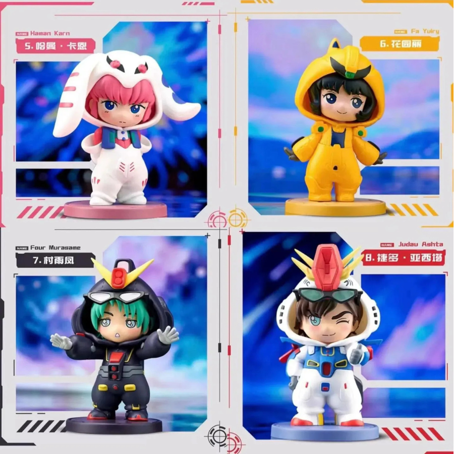 Gundam Mobile Suit Universal Century Pyjamas Series Bandai Namco X BN Figure Q Blind Box Mascot Costume