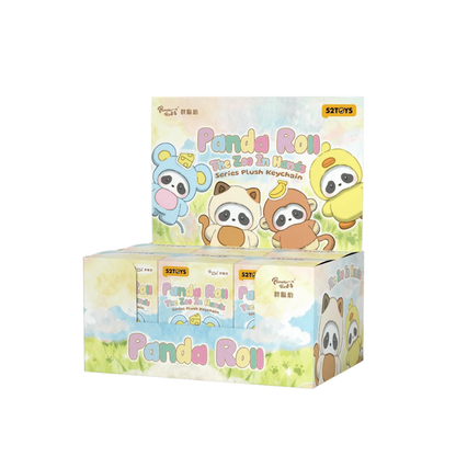 Panda Roll The Zoo In Hands Series Plush Keychain 52TOY