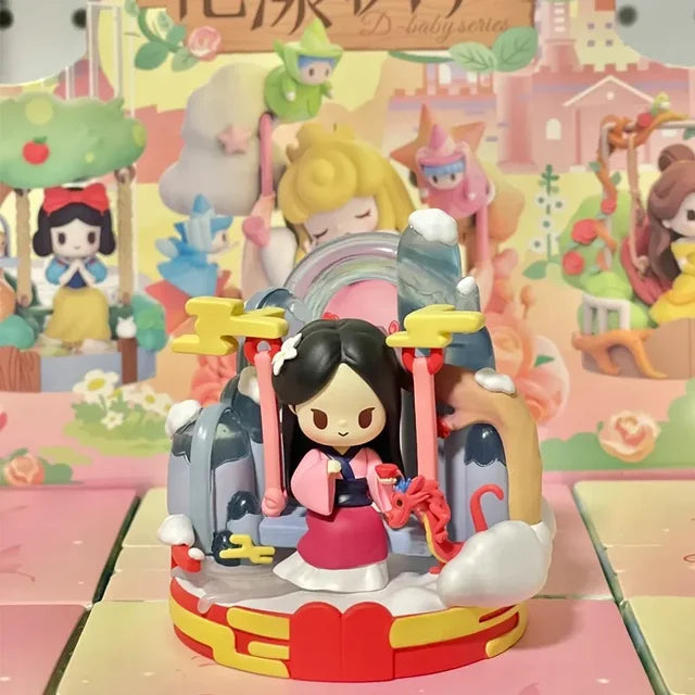 Disney Princess Sweetheart Flower Swing Series Cute Kawaii Princess Anime Figures X Model Kawaii Model Doll Ornaments Gi Pepper Joy
