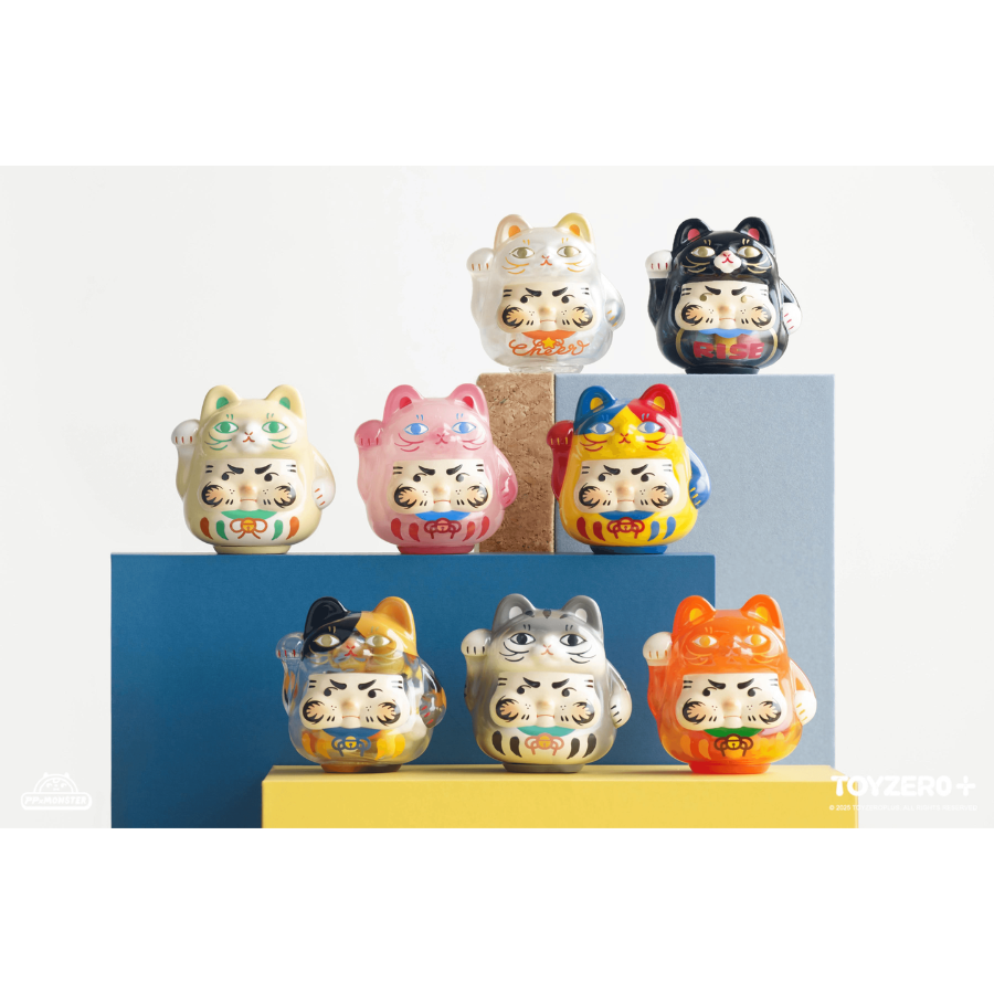 PP X MONSTER Sparkle Lucky Kitten Daruma Blind Box TOYZERO+