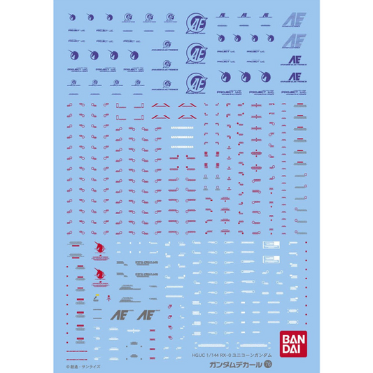 Gundam Decal Bandai GD 076 RX-0 Unicorn Gundam