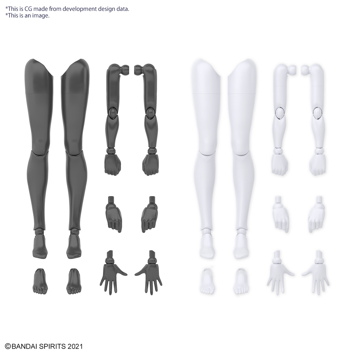 30MS OB-12 Option Body Parts Arm Parts & Leg Parts (White/Black)