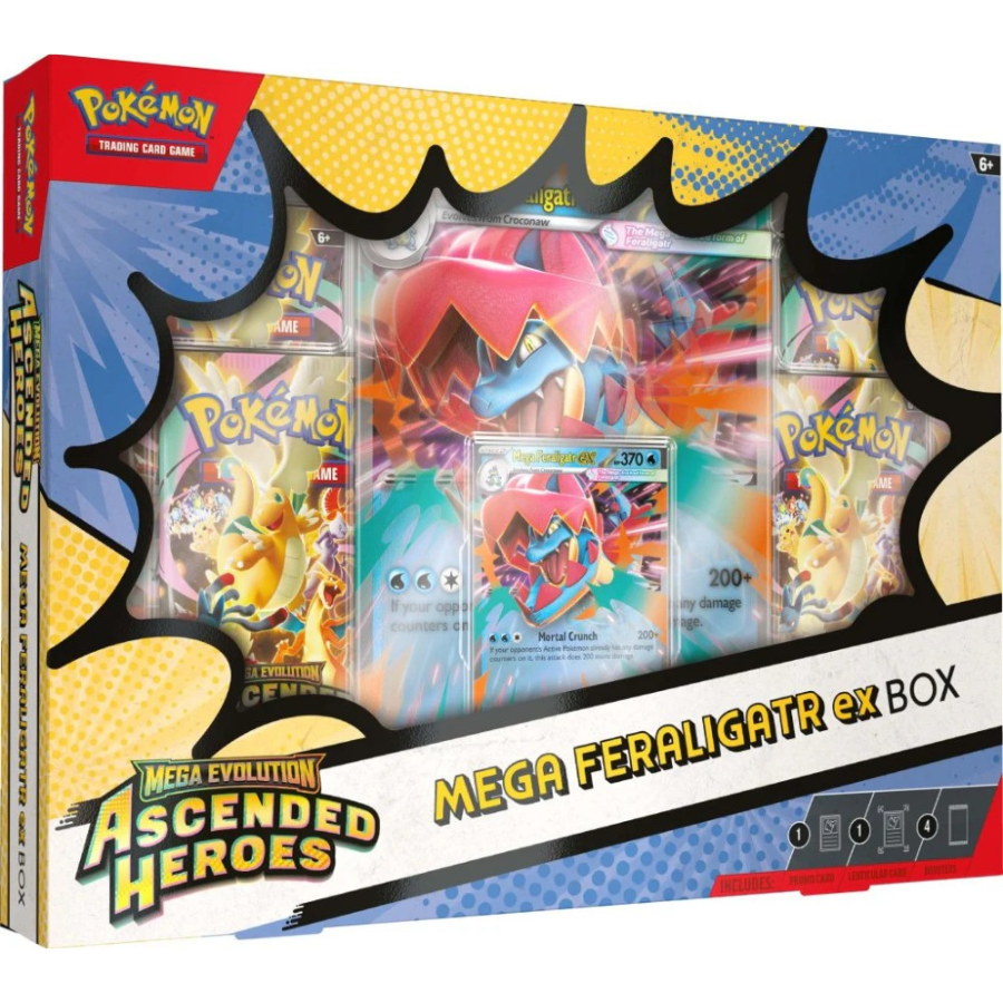 Pokémon TCG: Mega Evolution Ascended Heroes Mega EX Box Meganium / Emboar / Feraligatr (4 Packs)