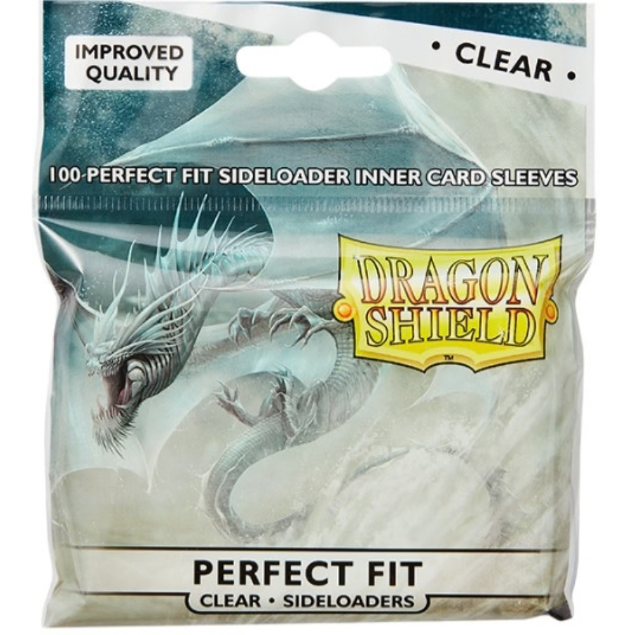 Dragon Shield Sleeves Perfect Fit Side loader Clear 100 inner sleeves ARCANE TINMEN