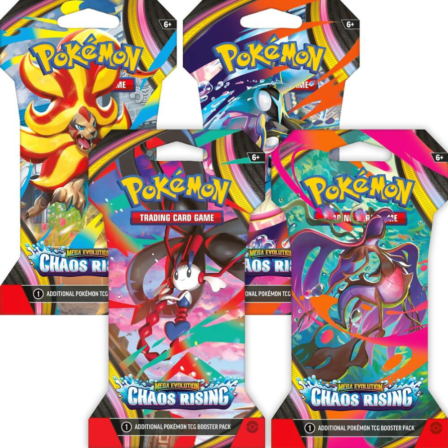 Pokémon TCG: Mega Evolution Chaos Rising Sleeved Booster Pack (10 Cards)