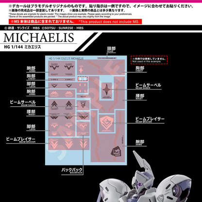 Gundam Decal Bandai GD 134 Mobile Suit Gundam the Witch from Mercury Multiuse 2