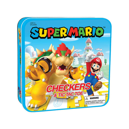 SUPER MARIO VS BOWSER BOX Checkers & Tic Tac Toe