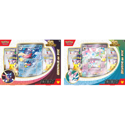 Pokémon TCG: 30th Celebration Sylveon ex/ Greninja ex BOX (4 Packs)