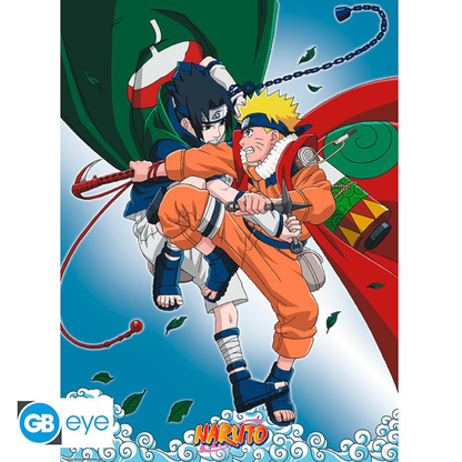 NARUTO POSTER CHIBI Naruto vs Sasuke 52X38 ABYSSE 20 x 15 inch