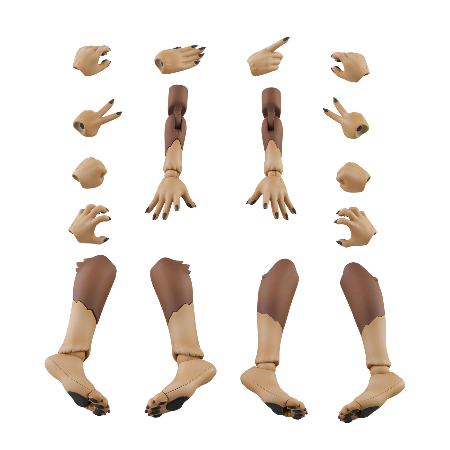 KEMOPLA KO-02RJW Arm & Leg Parts Set 01 [Japanese Wolf Color]Aoshima