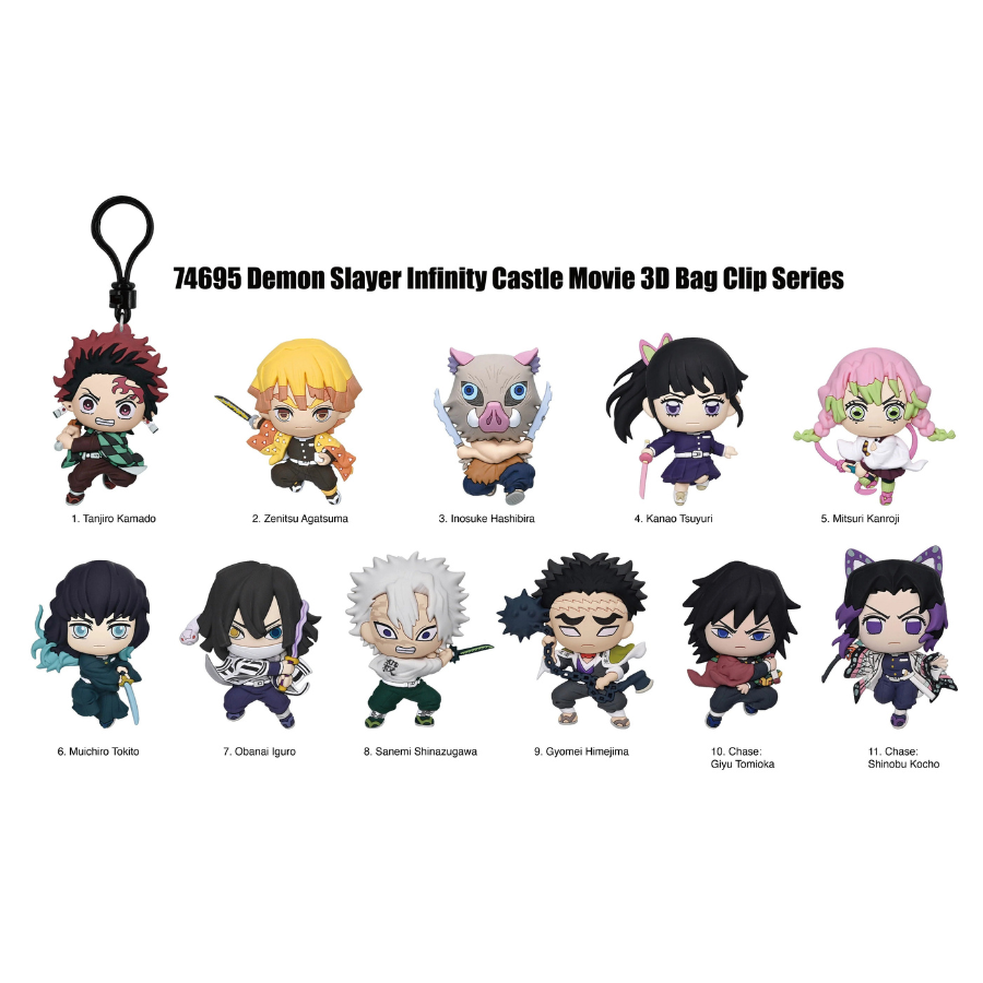 DEMON SLAYER INFINITY CASTLE 3D FOAM BAG CLIP Monogram