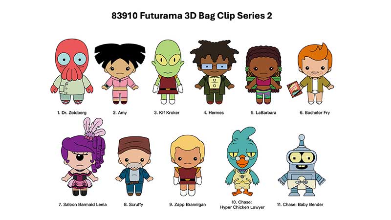FUTURAMA SERIES 2 3D FOAM BAG CLIP Monogram