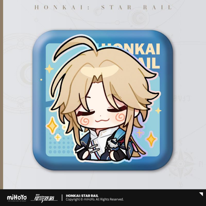 Honkai: Star Rail PomPom's Exhibition Hall Square Series Button Badge Emoji Pin - miHoYo
